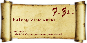 Füleky Zsuzsanna névjegykártya